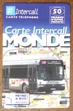 Intercall Carte Paris Ratp Bus 50f PrepayÉe Prepaid Telecarte Scheda Phone Card