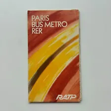 Plan Ratp 1986 Métro Bus Rer Paris